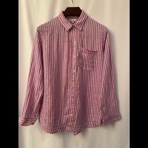 New Gap Striped Linen Shirt